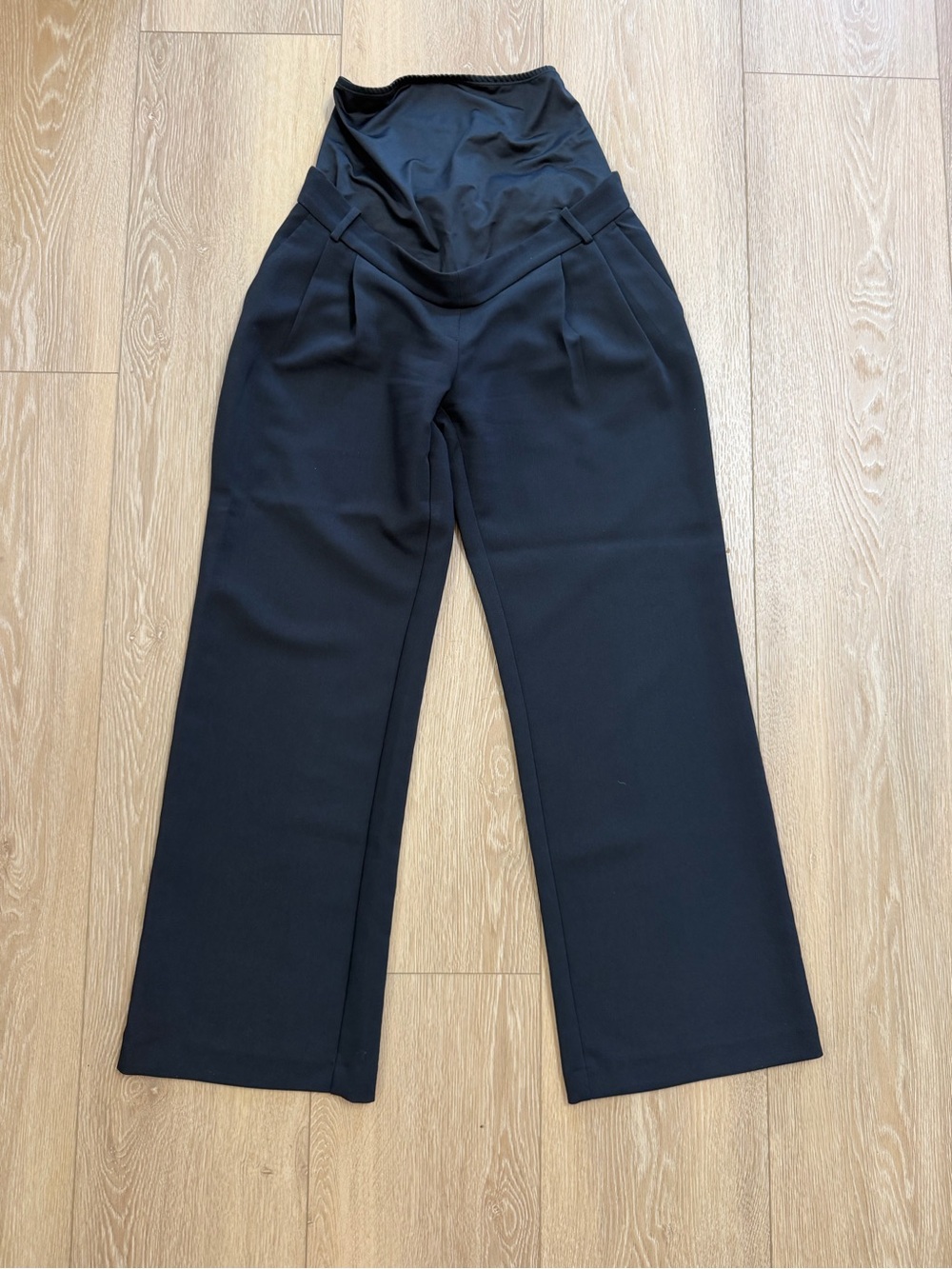 Abercrombie & Fitch Sloan Black Wide-Leg Maternity Trousers